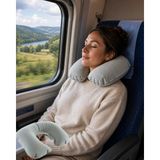 HERŞEYBURDAMODA Uçak Otobüs Araba Için Şişme Boyun Destek Yastığı Konforlu Seyahat Ürünü