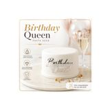 Herseyevine Birthday Queen Gümüş Pleksi Pasta Önü Yazısı | Doğum Günü Pasta Süsü