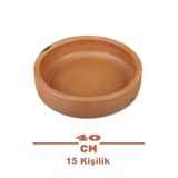 HerşeyTopraktan Toprak El Yapımı Güveç 15 Kişilik Battal Boy Derin Saç Tava 40 Cm