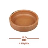 HerşeyTopraktan Toprak El Yapımı Güveç Küçük Boy Derin Saç Tava 26 Cm 4 Kişilik