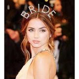 Herşeytrend Bekarlığa Veda Mega Boy Kristal Taşlı Gümüş Bride Taç Gelin Tacı 20X21 Cm