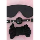 Herşeytrend Gözlük Ağız Topu İp Üçlü Deri Harness Set