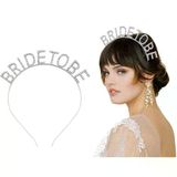 Herşeytrend Gümüş Kaplama Kristal Taşlı Bride To Be Gelin Tacı