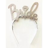 Herşeytrend Gümüş Renk Bekarlığa Veda İtalik Yazı Alyanslı Bride Taç