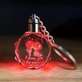 Herşeytrend Işıklı Kristal Renk Değiştiren Anahtarlık