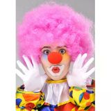 Herşeytrend Pembe Renk Kıvırcık Bonus Peruk Ve Kırmızı Burun Seti