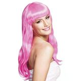 Herşeytrend Soft Pembe Uzun Parti Peruğu