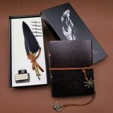 Herşeytrend Toptan Tüylü Kalem Ve Deri Defter Set Vitrin