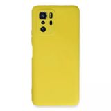Herşeytrend Xiaomi Poco X3 Gt Kılıf Nano İçi Kadife Silikon - Sarı