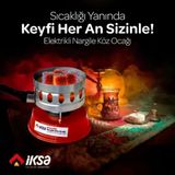 Herşeytrend Yuvarlak Galvaniz Elektrikli Nargile Köz Ocağı