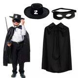 Herşeytrend Zorro Pelerin Şapkası Ve Maske Seti Çocuk Boy