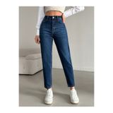 HerTon Kadın Yüksel Bel Mom Jean Pantolon %100 cotton Esneme yok