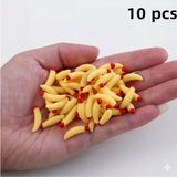 Heryerden Gerçek Görünümlü Silikon Kurtçuk Yapay Balık Yemi 2cm 10 Adet - Sarı - 4 cm