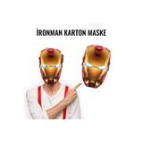 heryerehediye İron Man Karton Yüz Maskesi, Kalın Kuşe Baskı (5 Adet)