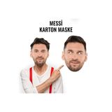 heryerehediye Messi Karton Yüz Maskesi, Kalın Kuşe Baskı (5 Adet)
