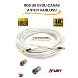 Herz 30 Metre F Konnektörlü 48 Tel Full Hd 3d 4k Anten Tv Çanak Uydu Lnb Kablosu