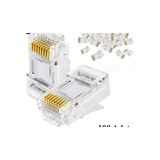 Herz RJ45 Cat6 Jack Soket - 100 Lü Paket Halinde - Siyah