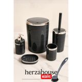 Herza House 5 Parça Akrilik Banyo Seti Antrasit Tek Ebat