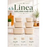 Herza House 6'lı Erzak Gıda Saklama Kabı | Buzdolabı Düzenleyici Organizer 6'lı Set