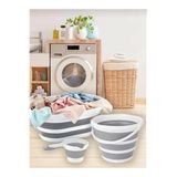 Herza House Plastik Katlanır Çamaşır Sepeti - Katlanır Kova - Katlanır Maşrapa Beyaz 45 x 45 20 L Renkli 45 x 45