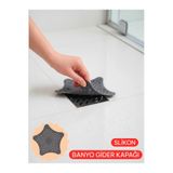 Herza House Silikon Gider Süzgeci Vantuzlu - Yer Sifon Süzgeci - Duş Gider Kapağı - Çöp Önleyici Banyo Balkon
