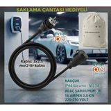 Hes Kablo Araç Şarjı Uyumlu (5-50 Metre) 3x2.5 Ttr Yüzde 100 Tam Bakır Kalın Kablo 16A-3.5KW-220-250VOLT. Uzatma Seyyar. Çanta Hediyeli Yağmur Altında Kullanabilir. - 40 METRE
