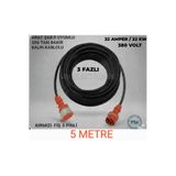 HES KABLO ARAÇ ŞARJI UYUMLU TRİFAZE 380 VOLT (1-10 METRE ARASI) 5x6 HES YÜZDE YÜZ TAM BAKIR UZATMA KABLOSU