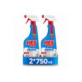 Hes Power Kireç Çözücü Sprey 750 ml x 2 – Banyo, Duşakabin ve Musluk Temizleyici