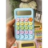 Hesap Makinesi Daktilo Stili Büyük LCD Ekran Kolay Okuma Yuvarlak Tuşlu Hesap Makinesi 12 Haneli 20 Tuşlu - Açık Mavi - 20 Tuşlu 15 x 9 cm