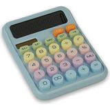 Hesap Makinesi Daktilo Stili Büyük LCD Ekran Kolay Okuma Yuvarlak Tuşlu Hesap Makinesi 12 Haneli 20 Tuşlu - Açık Mavi - 27 Tuşlu 12 x 16 cm