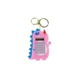 Hesap Makinesi Dino Mini Anahtarlikli Labirent Oyunlu Pembe