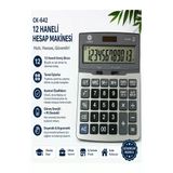 Hesap Makinesi Gri 15X20 Cm 1 Adet Cockpıt Ck-642 12 Haneli Büyük Boy Hafızalı Büro Masaüstü Hesap Makinası