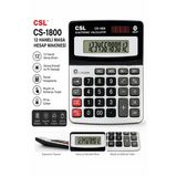 Hesap Makinesi Gri Siyah 11.5X14 Cm 1 Adet Csl Cs-1800 12 Haneli Orta Boy Ofis Büro Masaüstü Hesap Makinası