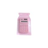 Hesap Makinesi Güneş Enerjili ve Pilli 8 Haneli Küçük Hesap Makinesi (EBAT: 10cm x 6,1cm) (Pembe) PRS-2294-P