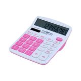 Hesap Makinesi Ofis Tipi, Renkli Seri, Pembe - Standart