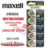 Hesap Makinesi Pili 5Li Paket (Cr2032)(Ekonomik Lityum Pil) - Tarti Pili Terazi Pili Baskul Pili