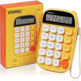 Hesap Makinesi, Sarı Hesap Makinesi Sevimli 10 Haneli Büyük LCD Ekran ve Düğmeler, Günlük Ya� - Çok Renkli