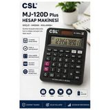 Hesap Makinesi Siyah 12.5X14.5 Cm 1 Adet Csl Mj-120D Plus 12 Haneli Orta Boy Hafızalı Büro Masaüstü Hesap Makinası