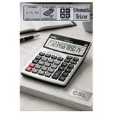 Hesap Makinesi Siyah 12X16 Cm 1 Adet Csl Cs-8113-120 12 Haneli Orta Boy Okul Ofis Büro Masaüstü Hesap Makinası