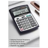 Hesap Makinesi Siyah 13.5X18.5 Cm 1 Adet Csl Cs-505 12 Haneli Orta Boy Hafızalı Ofis Büro Masaüstü Hesap Makinası