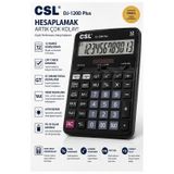 Hesap Makinesi Siyah 14X19 Cm 1 Adet Csl Dj-120D Plus 12 Haneli Orta Boy Hafızalı Büro Masaüstü Hesap Makinası