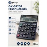 Hesap Makinesi Siyah 14X19 Cm 1 Adet Galaxy Gx-5120T 12 Haneli Orta Boy Ofis Büro Masaüstü Hesap Makinası