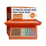Hesaplamalı Elektronik Terazi 40kg Şarjlı Akülü Dijital Market Kantarı Hafıza 2 Taraflı ışıklı Ekran
