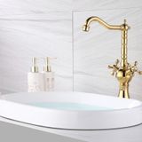 Hesaplı Çarşım Pirinç Gold Rustik Çanak Lavabo Bataryası