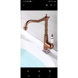 Hesaplı Çarşım Pirinç Rose Gold Rustik Eviye Bataryası