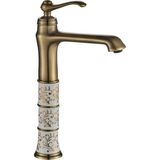 Hesaplı Çarşım Seramik İşlemeli Antik Çanak Lavabo Bataryası