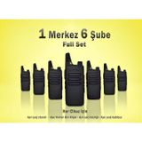 HESAPLI DEPOM Çaycı Telsizi 1 Merkez 6 Şube Kulaklık Hediyeli Full Set