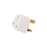 Hesapli Elektrikcim Türkiye ve Avrupa Erkek Fişi, İngiliz / malta ve Suudi Arabistan (Hac) Fişine Dönüştürücü Aparat Plug Converter - Beyaz