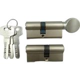 Hesaplı Hırdavat 306/B-SET Bilyalı Barel Topuzlu Set-Blisterli-Nikel 3 Anahtarlı ( 68MM )