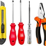 Hesaplı Hırdavat 5 Parça Pense Kontrol Kalemi Maket Bıçağı Düz ve Yıldız Tornavida Seti